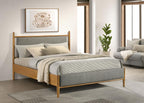 Home & Sleep Outlet - Mason 46-inch Queen Panel Platform Bed Grey and Light Brown