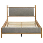 Home & Sleep Outlet - Mason 46-inch Queen Panel Platform Bed Grey and Light Brown