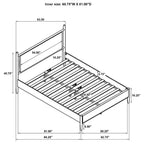 Home & Sleep Outlet - Mason 46-inch Queen Panel Platform Bed Grey and Light Brown