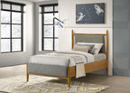 Home & Sleep Outlet - Mason 46-inch Twin Panel Platform Bed Grey and Light Brown