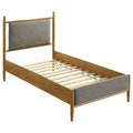 Home & Sleep Outlet - Mason 46-inch Twin Panel Platform Bed Grey and Light Brown
