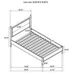 Home & Sleep Outlet - Mason 46-inch Twin Panel Platform Bed Grey and Light Brown