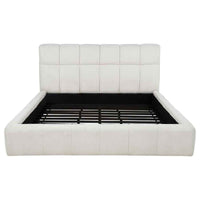 Nollet 48-inch Upholstered Eastern King Platform Bed Cream