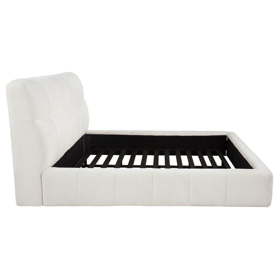 Home & Sleep Outlet - Nollet 48-inch Upholstered Eastern King Platform Bed Cream