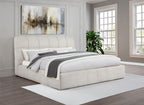 Home & Sleep Outlet - Nollet 48-inch Upholstered California King Platform Bed Cream