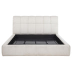 Home & Sleep Outlet - Nollet 48-inch Upholstered California King Platform Bed Cream