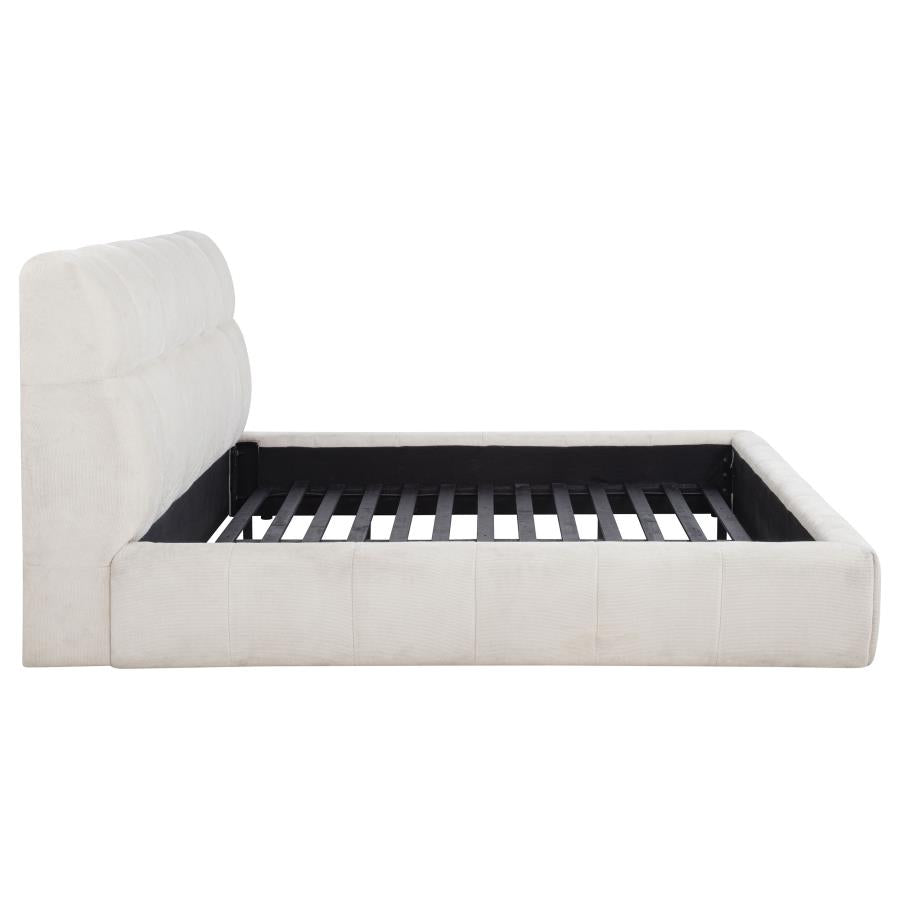 Home & Sleep Outlet - Nollet 48-inch Upholstered California King Platform Bed Cream