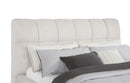 Nollet 48-inch Upholstered California King Platform Bed Cream