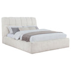 Home & Sleep Outlet - Nollet 48-inch Upholstered Queen Panel Platform Bed Cream