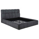 Nollet 48-inch Upholstered Eastern King Platform Bed Grey