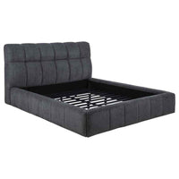 Nollet 48-inch Upholstered Eastern King Platform Bed Grey