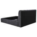 Nollet 48-inch Upholstered Eastern King Platform Bed Grey