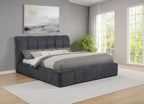 Home & Sleep Outlet - Nollet 48-inch Upholstered California King Platform Bed Grey