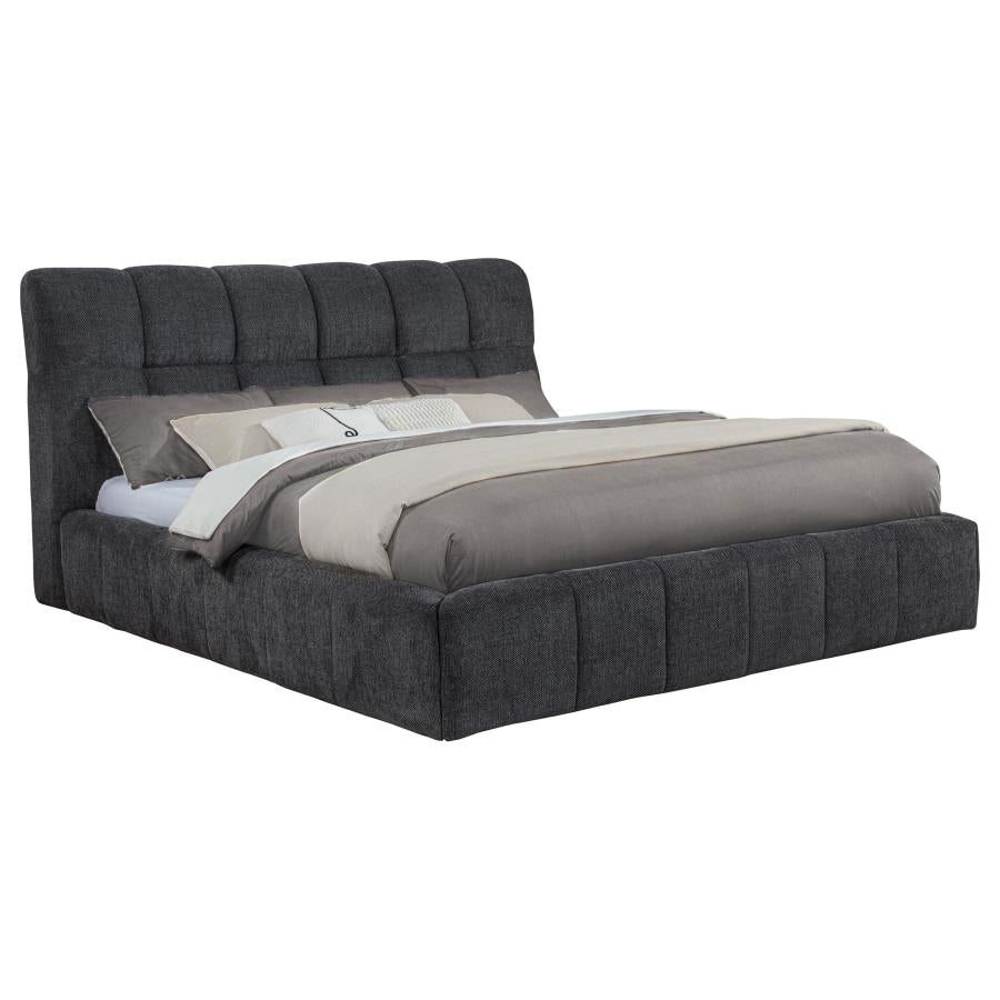 Home & Sleep Outlet - Nollet 48-inch Upholstered California King Platform Bed Grey