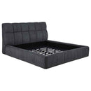 Nollet 48-inch Upholstered California King Platform Bed Grey