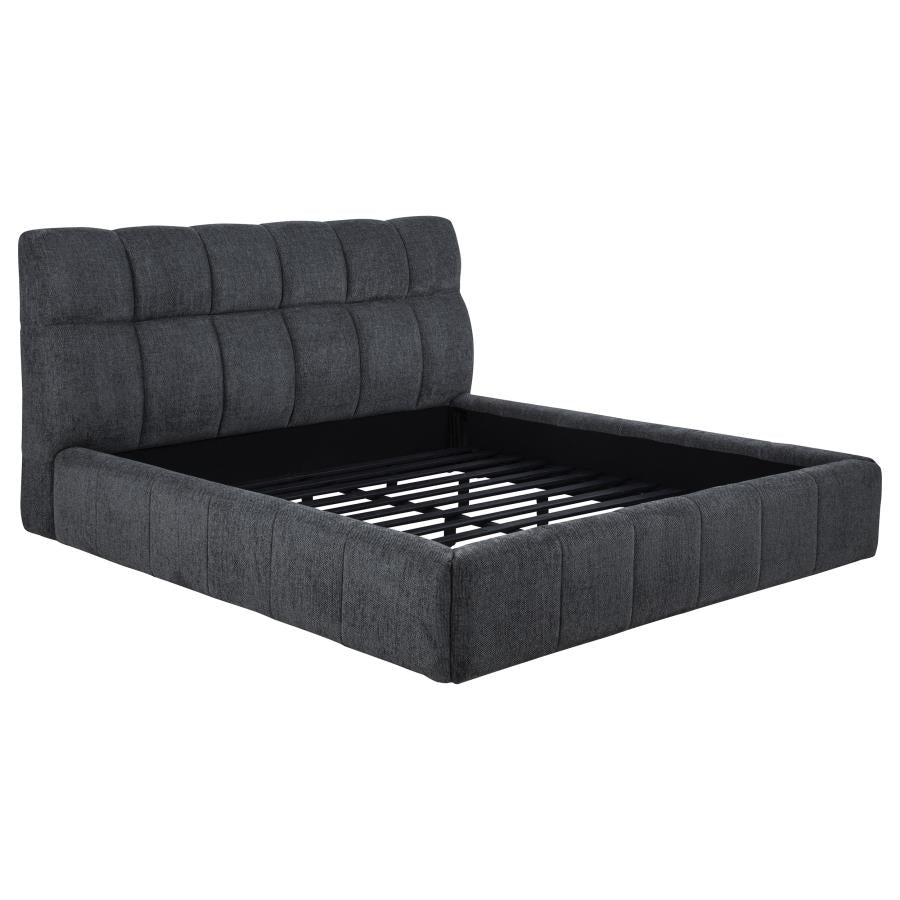 Home & Sleep Outlet - Nollet 48-inch Upholstered California King Platform Bed Grey