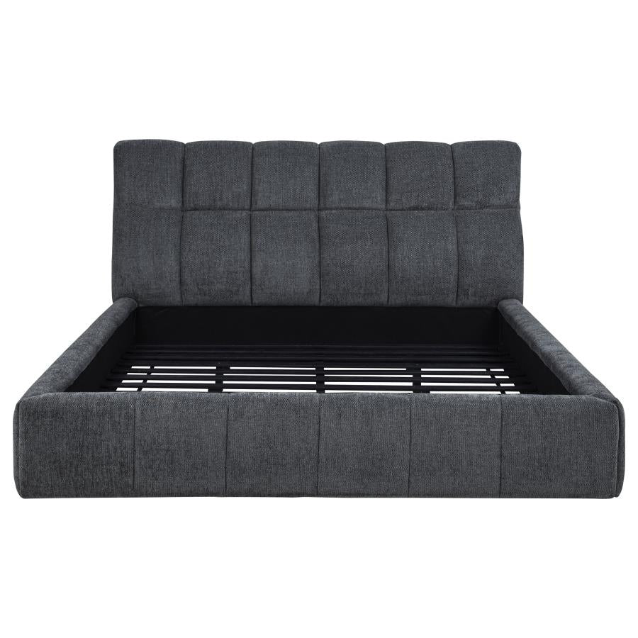 Home & Sleep Outlet - Nollet 48-inch Upholstered California King Platform Bed Grey
