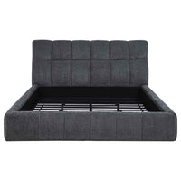 Nollet 48-inch Upholstered California King Platform Bed Grey