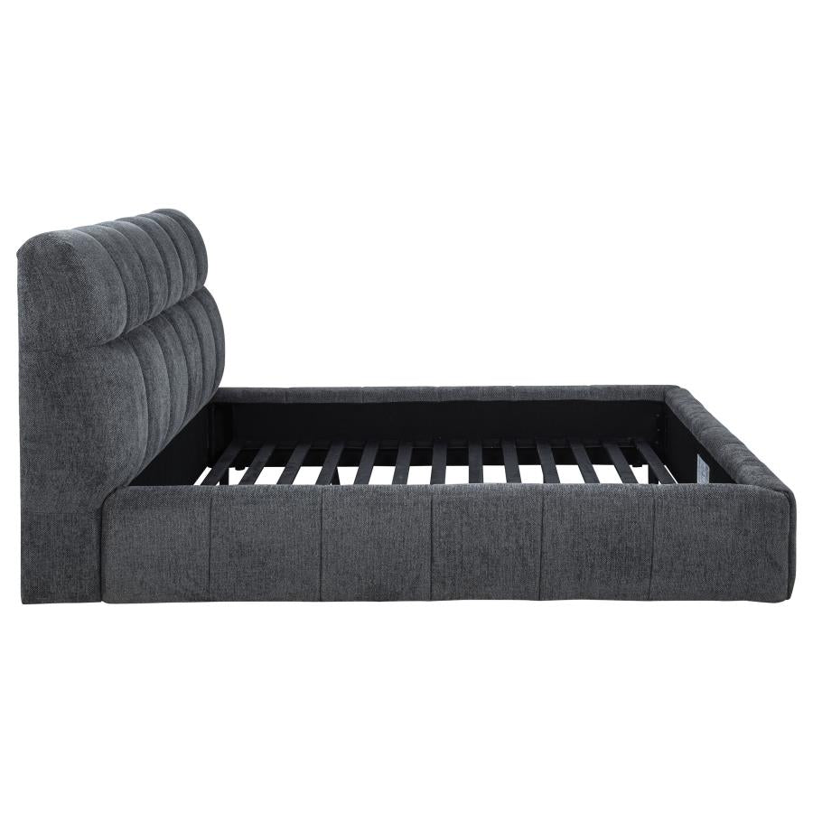 Home & Sleep Outlet - Nollet 48-inch Upholstered California King Platform Bed Grey