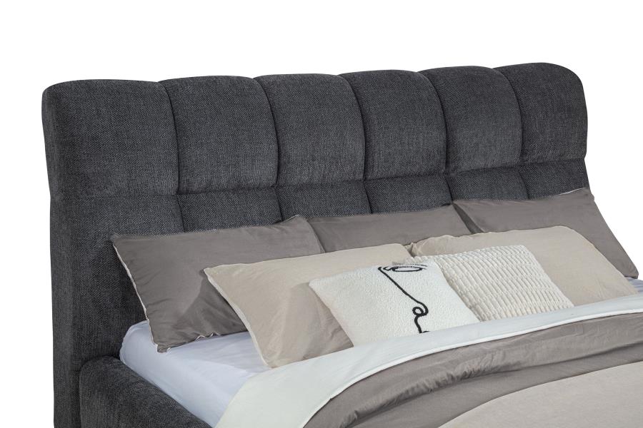 Home & Sleep Outlet - Nollet 48-inch Upholstered California King Platform Bed Grey
