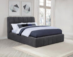 Home & Sleep Outlet - Nollet 48-inch Upholstered Queen Panel Platform Bed Grey