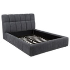 Home & Sleep Outlet - Nollet 48-inch Upholstered Queen Panel Platform Bed Grey