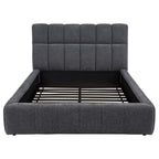 Home & Sleep Outlet - Nollet 48-inch Upholstered Queen Panel Platform Bed Grey