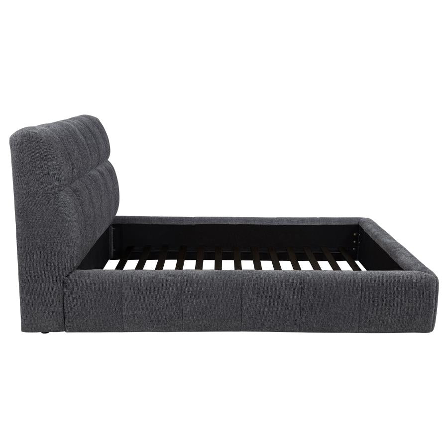 Home & Sleep Outlet - Nollet 48-inch Upholstered Queen Panel Platform Bed Grey