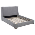 Home & Sleep Outlet - Rennes Upholstered Eastern King Wingback Platform Bed Grey