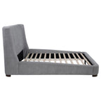 Home & Sleep Outlet - Rennes Upholstered Eastern King Wingback Platform Bed Grey