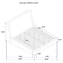 Rennes Upholstered Eastern King Wingback Platform Bed Grey