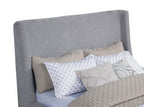 Home & Sleep Outlet - Rennes Upholstered Queen Wingback Platform Bed Grey