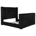 Centergrove Upholstered California King Wingback TV Bed Black