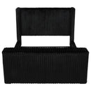 Centergrove Upholstered California King Wingback TV Bed Black