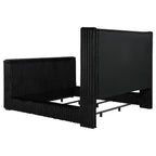Centergrove Upholstered California King Wingback TV Bed Black