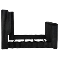 Centergrove Upholstered California King Wingback TV Bed Black