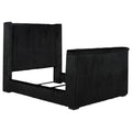 Home & Sleep Outlet - Centergrove Upholstered Queen Wingback TV Bed Black