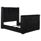 Home & Sleep Outlet - Centergrove Upholstered Queen Wingback TV Bed Black