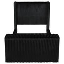 Centergrove Upholstered Queen Wingback TV Bed Black