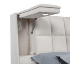 Home & Sleep Outlet - Dreux Upholstered Eastern King Panel Platform Bed Cream