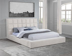 Home & Sleep Outlet - Dreux Upholstered California King Panel Platform Bed Cream
