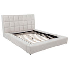 Home & Sleep Outlet - Dreux Upholstered California King Panel Platform Bed Cream