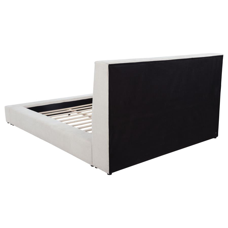 Home & Sleep Outlet - Dreux Upholstered California King Panel Platform Bed Cream