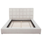 Home & Sleep Outlet - Dreux Upholstered Queen Panel Platform Bed Cream