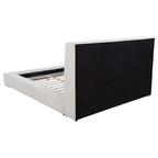 Home & Sleep Outlet - Dreux Upholstered Queen Panel Platform Bed Cream