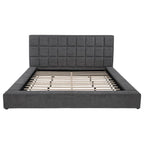 Home & Sleep Outlet - Dreux Upholstered Eastern King Panel Platform Bed Grey