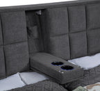 Home & Sleep Outlet - Dreux Upholstered Eastern King Panel Platform Bed Grey
