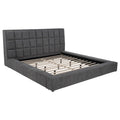 Home & Sleep Outlet - Dreux Upholstered California King Panel Platform Bed Grey