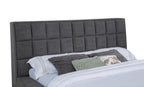 Home & Sleep Outlet - Dreux Upholstered California King Panel Platform Bed Grey