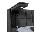 Home & Sleep Outlet - Dreux Upholstered California King Panel Platform Bed Grey